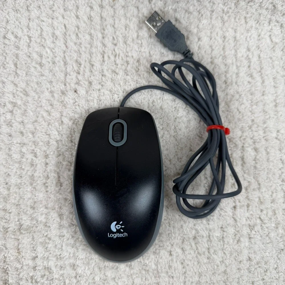 Logitech M-U0026 Wired Optical USB‎ Mouse Black Gray